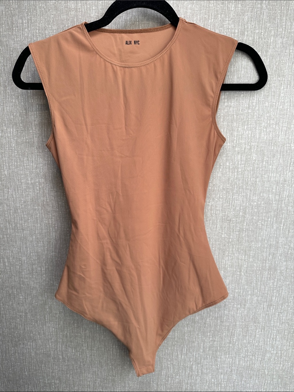 ALIX NYC Sleeveless Bodysuit in Dusty Peach Tan